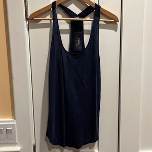 NWT Polo Ralph Lauren navy racerback tank cotton/viscose size M
